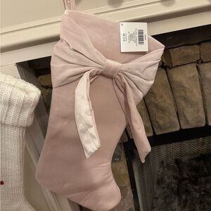 Pink Bow Christmas Stocking